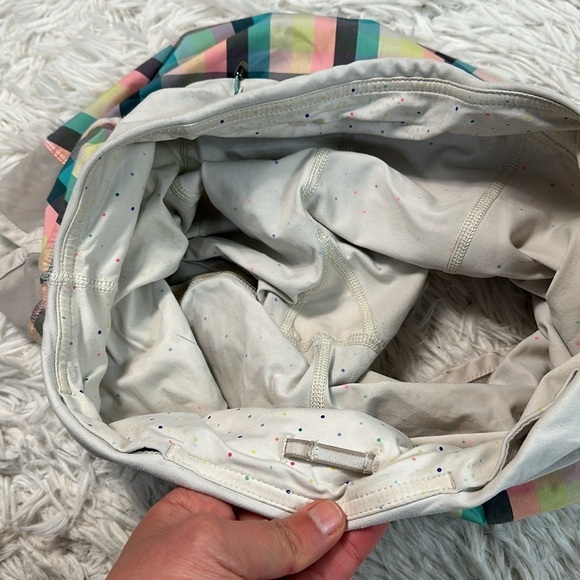 Lululemon Hotty Hot Skirt *4-way Stretch Wee Wheezy Check Bleached Coral Cadet B - Picture 4 of 8